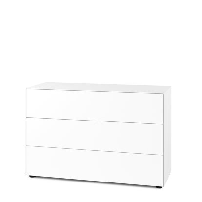 Nex Pur Box 2.0 avec tiroirs, 48 cm, H 75 cm (3 tiroirs) x B 120 cm, Blanc