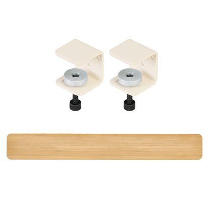 Etagère murale Tiptoe chêne massif, Étagère murale 150 cm, Blanc crème