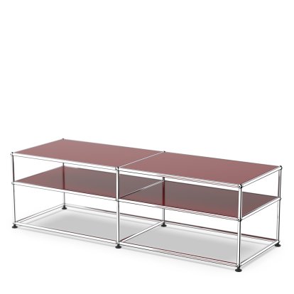 USM Haller table d'appoint type 1, Métal, Rouge rubis USM