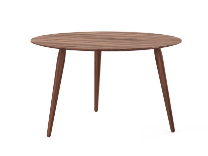 Table PLAYround Bois, Noyer huilé, ø 75 cm, Noyer huilé, 44 cm