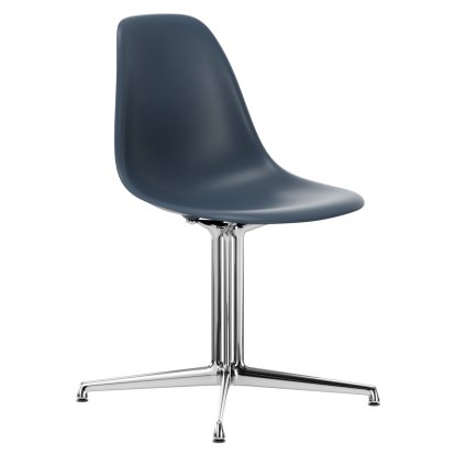 Eames Plastic Side Chair DSL, Bleu océan, Sans rembourrage, Sans rembourrage, Aluminium poli