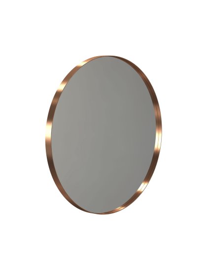 Unu Miroir rond, ø 60 cm, Cuivre brossé