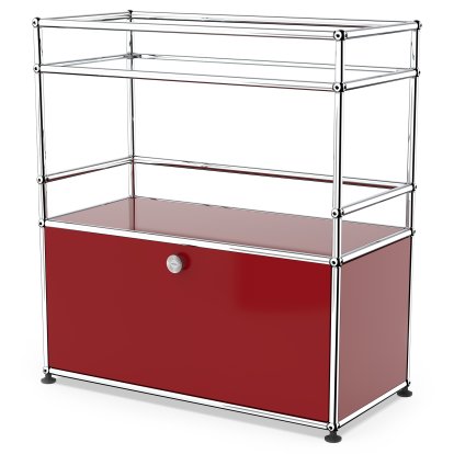 USM Haller meuble de bar type 1, Rouge rubis USM
