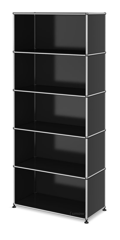Étagère à dossiers USM Haller ouverte, Noir graphite RAL 9011