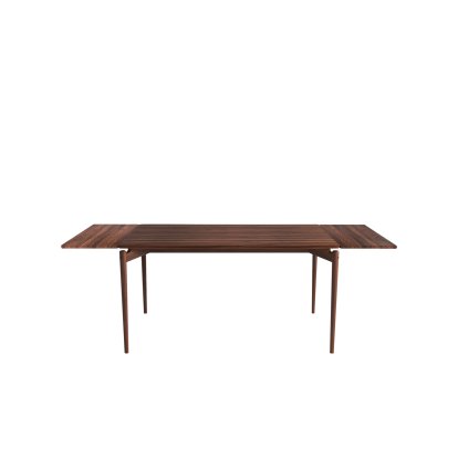 Table PUREdinner, 140 x 85 cm, Noyer huilé, Avec 2 panneaux d'extension de même couleur (L 140-240 cm)