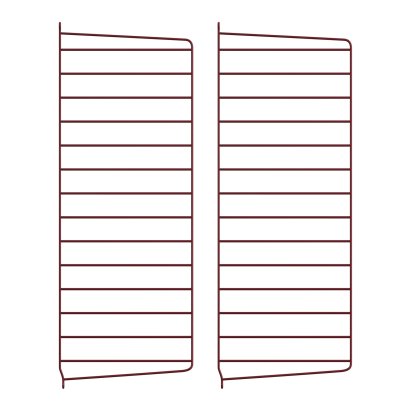 Échelle murale String System, Lot de 2, 75 x 30 cm, Rouge foncé