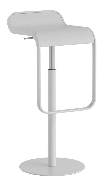 Tabouret LEM, 66-79 cm, Verni blanc perle
