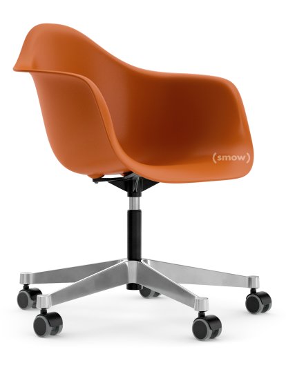 Eames Plastic Armchair RE PACC, Orange rouille, Sans rembourrage, Sans rembourrage