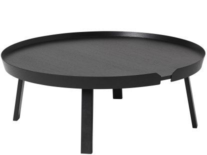 Table basse Around, XL (H 36 x Ø 95 cm), Frêne noir