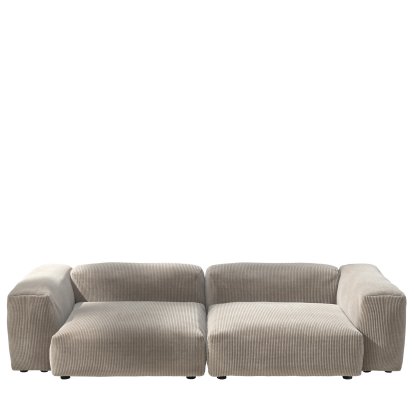Vetsak Sofa Set 2, L, Cord velours - Platinum, Sans coussin