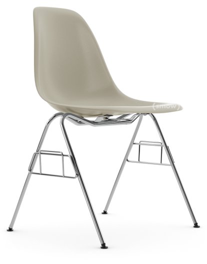 Eames Plastic Side Chair DSS / DSS-N, Galet, Sans rembourrage, Sans rembourrage, Sans liaison de rangée (DSS-N)