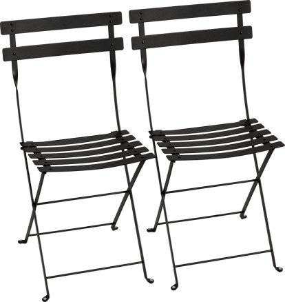 Chaise pliante Bistro - lot de 2, Réglisse