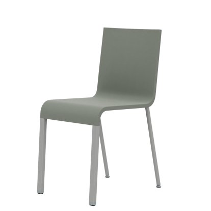 Chaise .03, Non-empilable, Pieds thermolaqué argent lisse, Sans accotoirs, Gris
