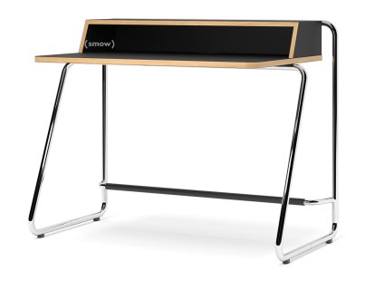 Secrétaire S 1200, ThonetDur noir profond avec bords chêne, ThonetDur noir profond avec bords chêne, Chromé