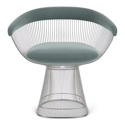 Fauteuil Platner, Knoll Velvet, Swan