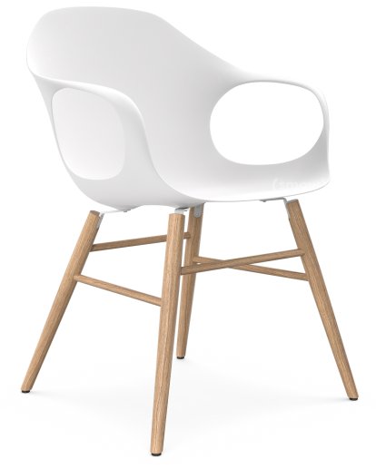 Chaise Elephant Wood, Blanc, Chêne européen