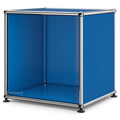 Table de chevet USM Haller ouverte, Bleu gentiane RAL 5010