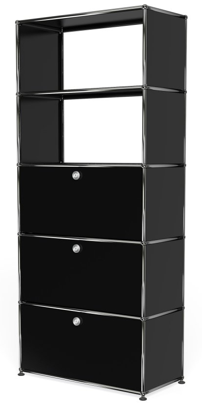 Étagère USM Haller avec portes abattantes et tiroirs