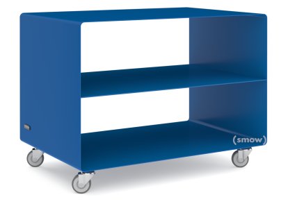 Caisson à roulettes R 103, Monochrome, Bleu gentiane (RAL 5010), Roulettes industrielles