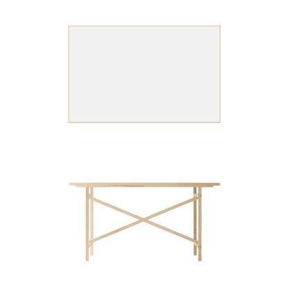 Table Egon, 140 cm, Résine de mélamine blanche