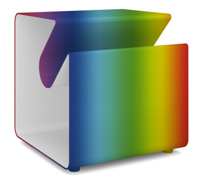 Table d'appoint V44, Couleur au choix (RAL Perle), Patins