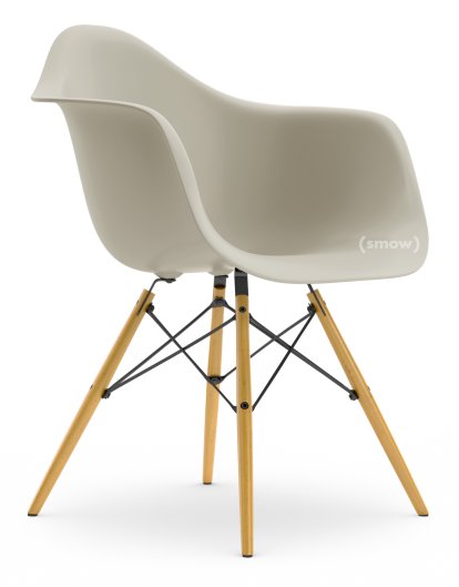 Eames Plastic Armchair RE DAW, Galet, Sans rembourrage, Sans rembourrage, Version standard - 43 cm, Érable nuance de jaune