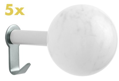 Accroches pour Manteau Dots - Lot de 5 , Acier inoxydable brossé