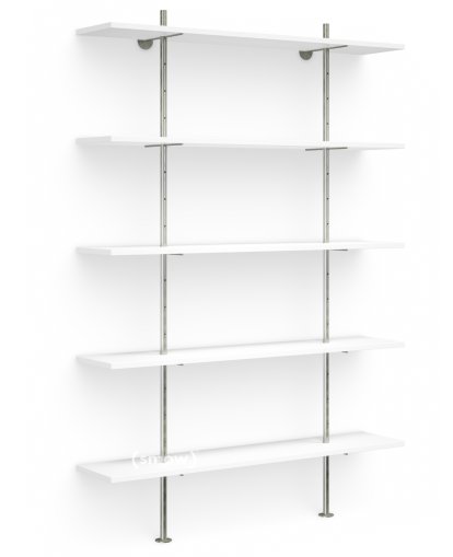 Étagère Eiermann, Mélaminé blanc, 160 cm, 238 cm