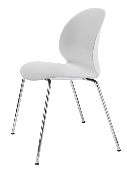 Chaise N02, Off white, Chromé