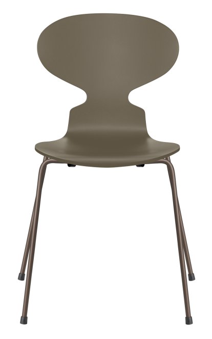 Chaise Fourmi (Ant), Laqué, Vert olive, Brown bronze