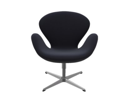 Fauteuil Swan (cygne), Hauteur spéciale 48 cm, Divina, Divina 191 - Black