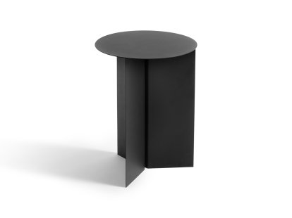 Table Slit, Acier, H 47 x Ø 35 cm, Revêtement en poudre noire