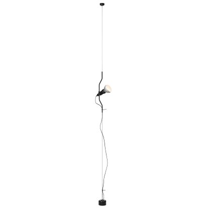 Lampadaire et plafonnier à variateur « Parentesi », Noir, avec ampoule LED à réflecteur 12 W / 1180 lm