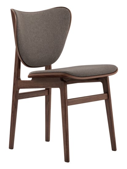 Elephant Dining Chair, Chêne fumé foncé, Laine fauve