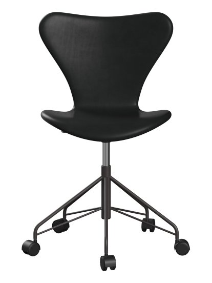 Série 7 Chaise de bureau pivotante 3117 / 3217 Rembourrage intégral, Sans accotoirs, Cuir Grace noir, Warm graphite