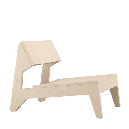 Chaise Lounge Schulz, Frêne ciré avec pigment blanc