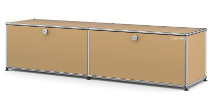 Meuble bas Lowboard L USM Haller avec deux portes abattantes, Beige USM