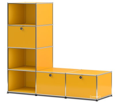 Étagère-banc USM Haller, Jaune or RAL 1004