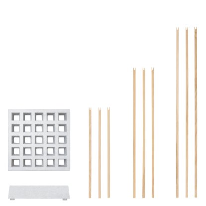 Penderie Pin Coat, Bâtons: 3x 170cm, 3x130cm, 3x90cm, Frêne non traité