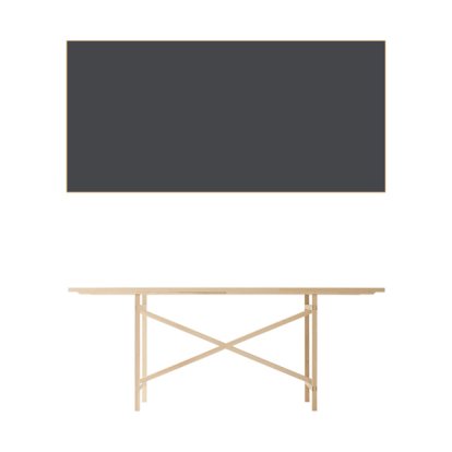 Table Egon, 190 cm, Résine de mélamine anthracite