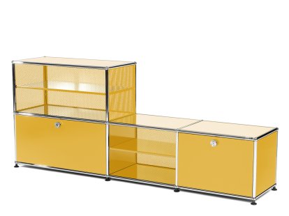 Étagère-banc de vestiaire Type 2 USM Haller, Jaune or RAL 1004