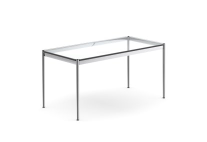 Table USM Haller, 150 x 75 cm, Verre, Transparent