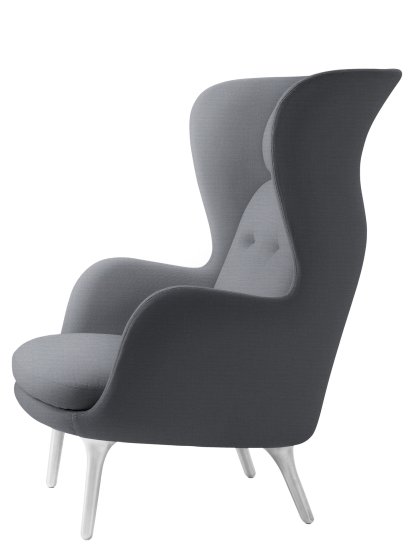 Fauteuil Ro, Christianshavn 1170 - Gris uni clair, Sans repose-pied