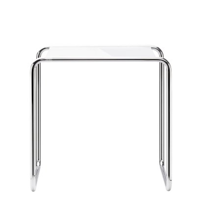 Table d'appoint B 9 verre Bauhaus, B 9b (H 50 x l 52 cm)