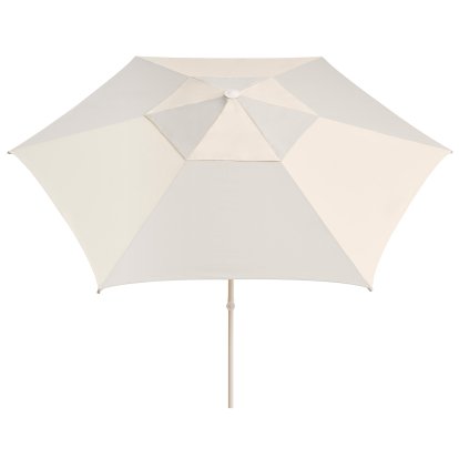 Parasol Terrazza Hexagone, Gris / blanc cassé, Sans pied de parasol