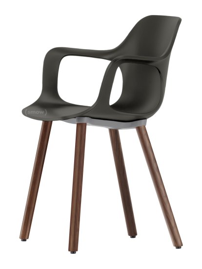 Chaise HAL Armchair Wood, Noir profond, Chêne massif foncé avec vernis de protection