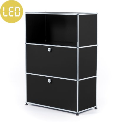 USM Haller E Highboard M avec 2 portes battantes et éclairage du compartiment