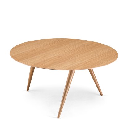 Turn, Low (H 33 x Ø 68 cm), Chêne naturel, Chêne naturel