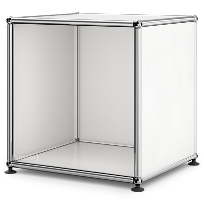 Table de chevet USM Haller ouverte, Blanc pur RAL 9010