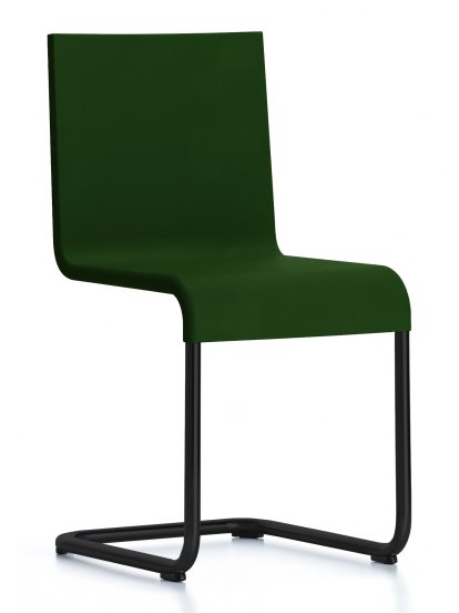 Chaise .05, Non-empilable, Vert foncé, Noir peint par poudrage